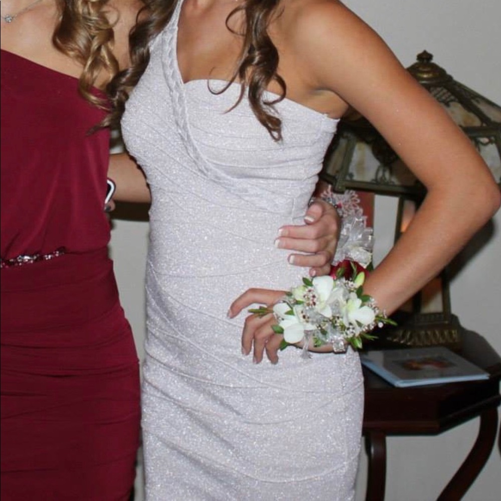 Silver homecoming dress